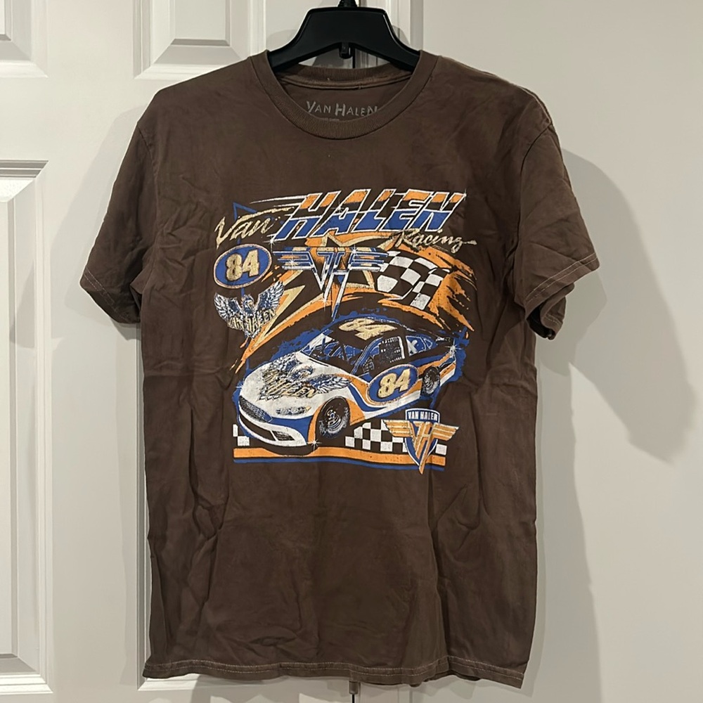 NWOT Van Halen Vintage Style 84 Racing Graphic T Shirt Short Sleeve Unisex
